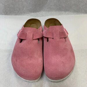 Birkenstock New w/o Box Boston Candy Pink Suede Leather Narrow